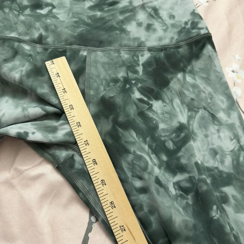 Lululemon Align High Rise Leggings Womens 8 Diamond Tie Dye Green Yoga 31”